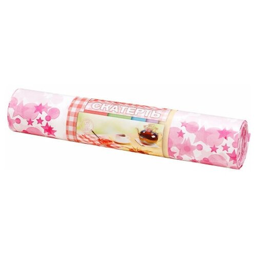 Скатерти одноразовые / 5 шт, 180x110 см / с красными звездами / Спринт-Пласт