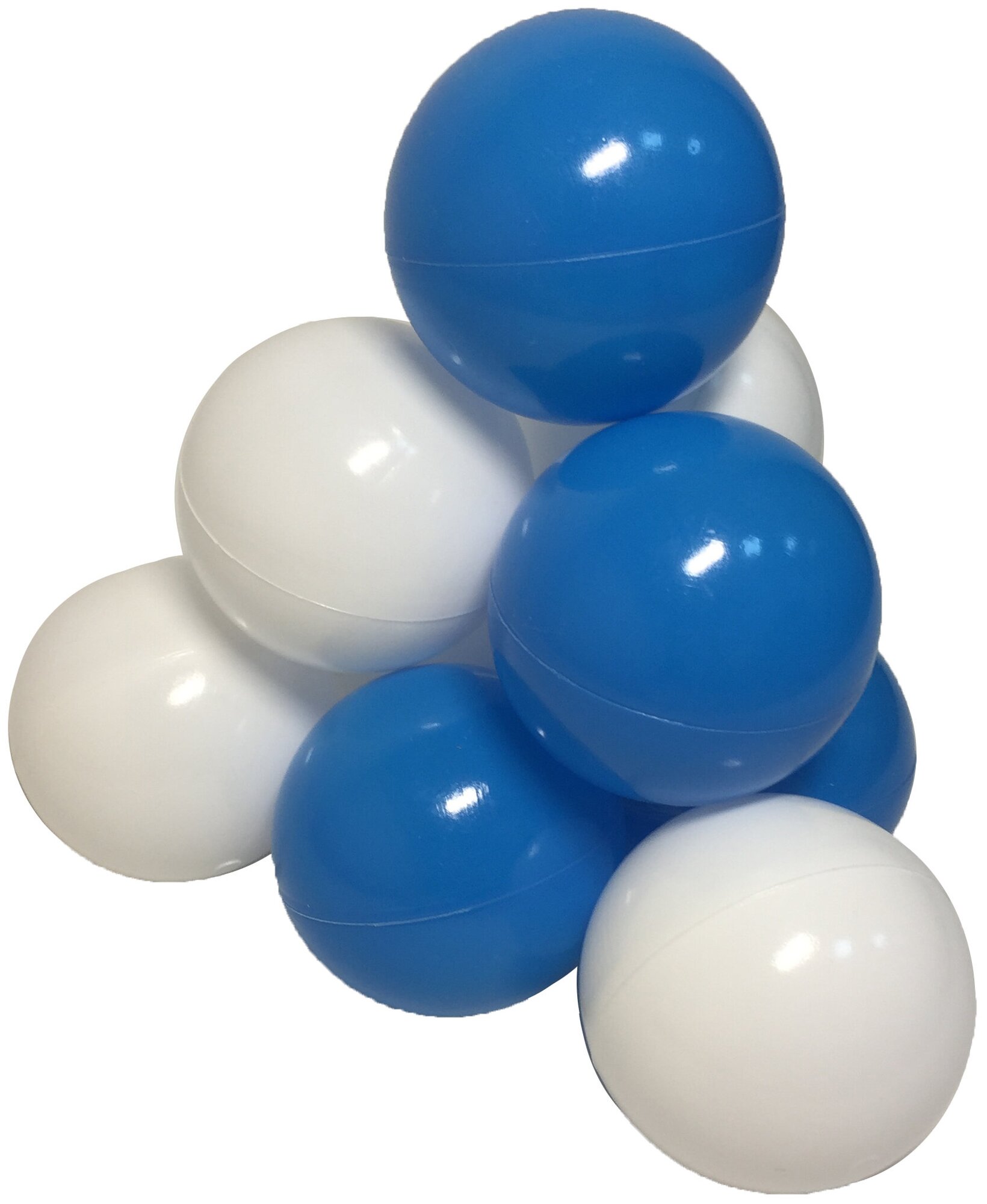 Комплект шариков Облака (100 шт: голубой и белый) для сухого бассейна - фотография № 1