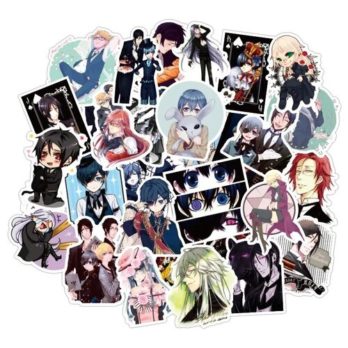 фото Набор наклеек темный дворецкий 50шт./black butler sticker pack 50pcs / sticker bombing