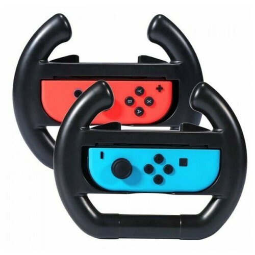 Держатель руль для Nintendo Switch Joy-Con 2 штуки, DOBE Controller Direction Wheel TNS-852, черный