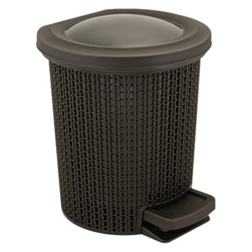 Ведро д/мусора 6л с педалью Ajur венге/8 ПлР - 1 штук