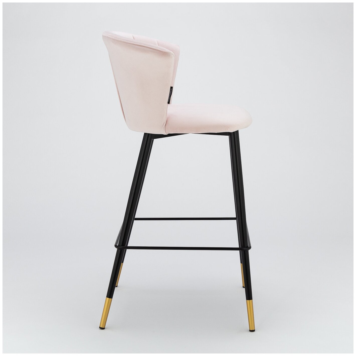Барный стул Marlon розовый велюр - фотография № 5