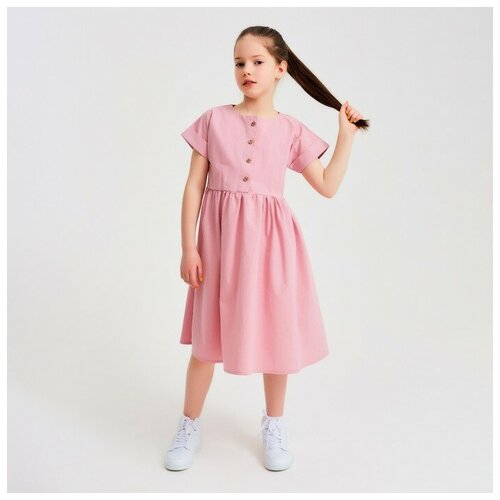 MINAKU Платье для девочки MINAKU: Cotton Collection цвет сиреневый, рост 152