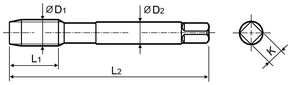 Метчик Thorvik T-Combo М5*0,8 HSS-G 2шт MT508S2 52813 - фото №2