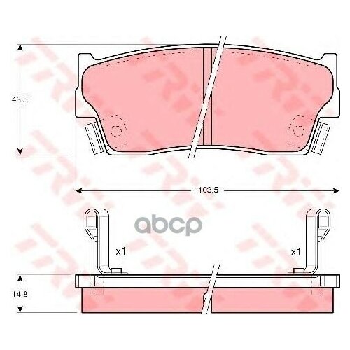 TRW GDB885 TRW колодка дисковая 273/D9010/PN9298 5520060810/60A41 F