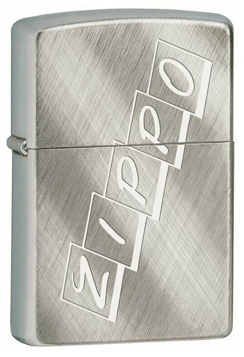 Зажигалка ZIPPO Classic с покрытием Brushed Chrome, латунь/сталь, серебристая, матовая, 38x13x57 мм