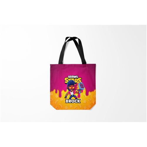 фото Сумка-шоппер / 40х40 см / геймерам / brawl stars brock burnettie
