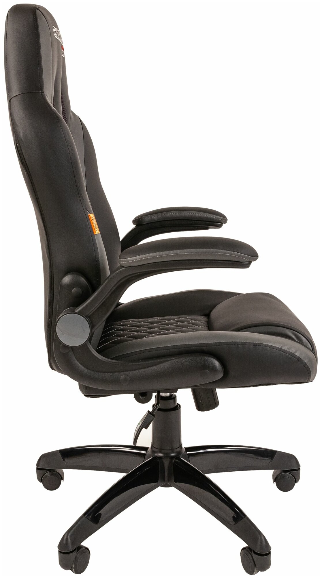 Игровое компьютерное кресло Chairman 00-07069666, Экокожа, черно-серый - фотография № 2