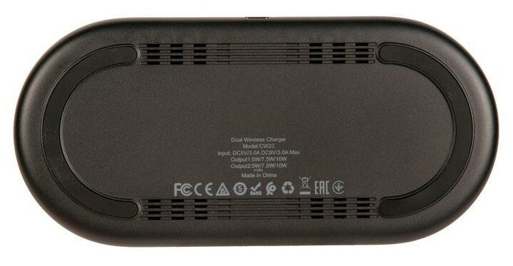 Беспроводное зарядное устройство Hoco CW23 Dual Power Black - фото №15