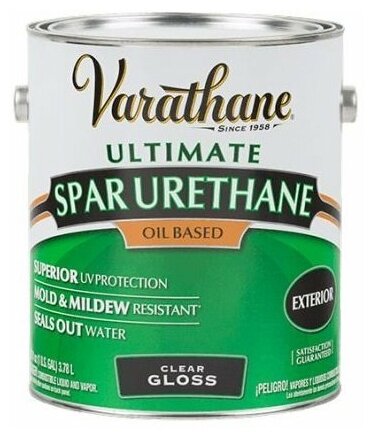 Varathane Premium Spar Urethane Лак уретан-алкидный органорастворимый для наружных работ (глянцевый, 3,78 л)