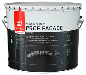 <b>Краска</b> <b>фасадная</b> органоразбавляемая Prof Facade (Фасад) TIKKURILA 9л бесцветный (база КC) Внимание! П