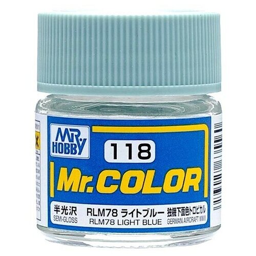 Mr.Color Краска эмалевая цвет RLM78 Светло-голубой полуматовый, 10мл