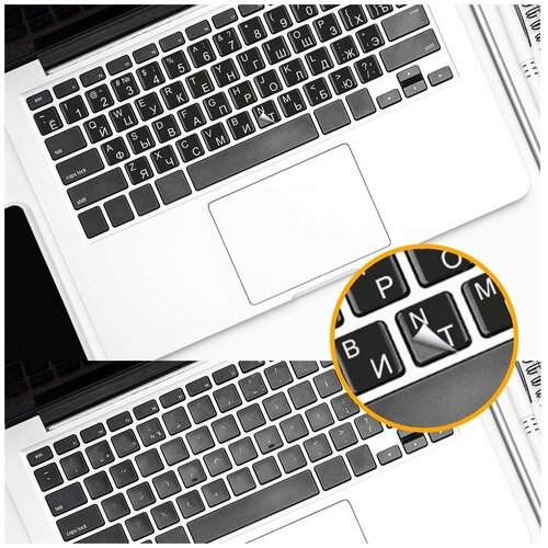 Наклейки на клавиатуру с русскими буквами VEROL «Черные» аксессуары для ноутбука, наклейка на клавиатуру для ноутбука, компьютер, самоклеящаяся пленка наклейка на клавиатуру аксессуары для новичков