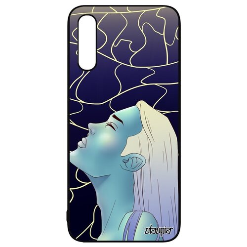 фото Ударопрочный чехол для мобильного // samsung galaxy a50 // "надежда" манга ожидание, utaupia, синий