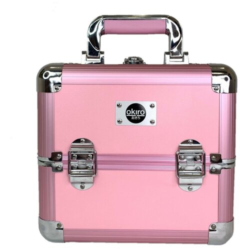 фото Бьюти кейс для косметики okiro cwb 054 розовое золото /чемоданчик для косметики / органайзер для бижутерии/ бьюти бокс для мастера