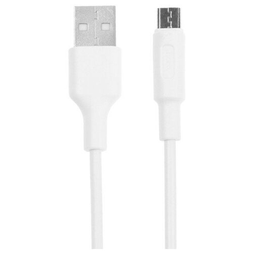 Кабель Hoco X25, microUSB - USB, 2 А, 1 м, белый кабель hoco u56 usb microusb 1 2 м 1 шт золотистый