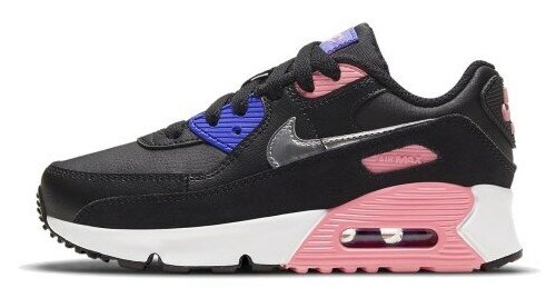 Кроссовки NIKE Air Max, натуральная кожа, натуральная замша, размер 27, черный