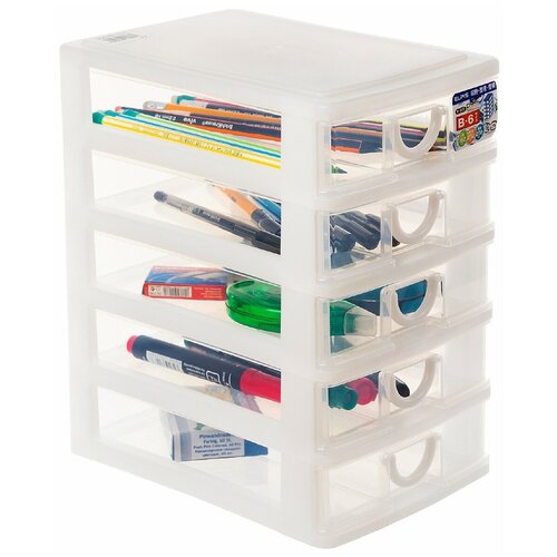 Органайзер настольный с 5 выкатными ящичками 23,2*16,2*27 см SANKO