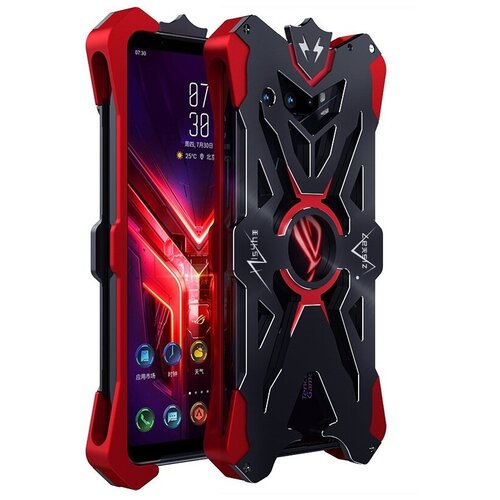 фото Чехол-бампер mypas для asus rog phone iii 3 (zs661ks) противоударный металлический из цельного куска металла с усиленной защитой углов красный mypads