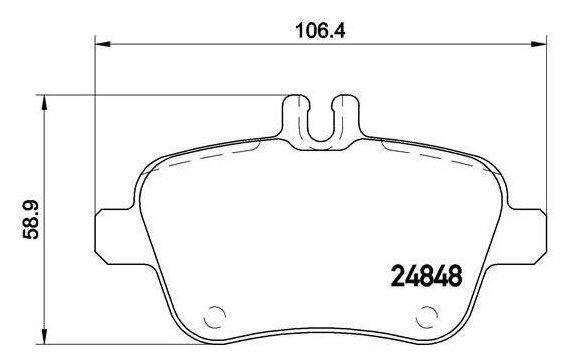 Дисковые тормозные колодки задние TRIALLI PF 4067 для Mercedes-Benz A-class, Mercedes-Benz B-class (4 шт.)