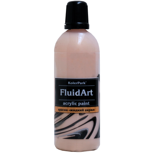 Краска декоративная Fluid Art (жидкий акрил) KolerPark (80 мл), золото краска kolerpark fluid art фиолетовый 80 мл