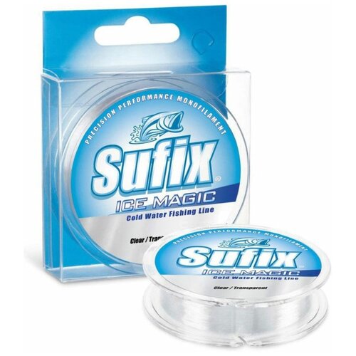 Леска зимняя SUFIX Ice Magic 50 м, 0.155 мм, 2.2 кг. прозрачная