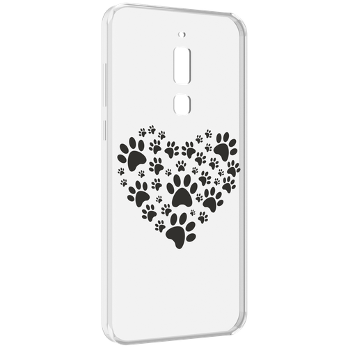 Чехол MyPads следы-в-сердечке для Meizu M6T задняя-панель-накладка-бампер чехол mypads следы в сердечке для iphone 14 pro max задняя панель накладка бампер