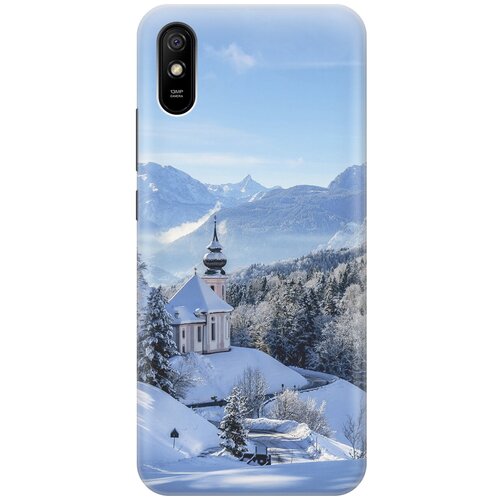 фото Силиконовый чехол на xiaomi redmi 9a / сяоми редми 9а с принтом "заснеженные горы gosso