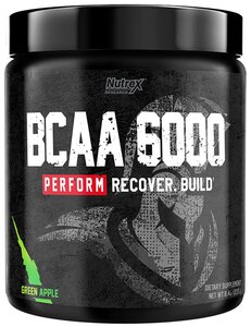 Фото Аминокислоты Nutrex BCAA 6000 зеленное яблоко, 237 гр, порошок, лейцин, изолейцин, валин