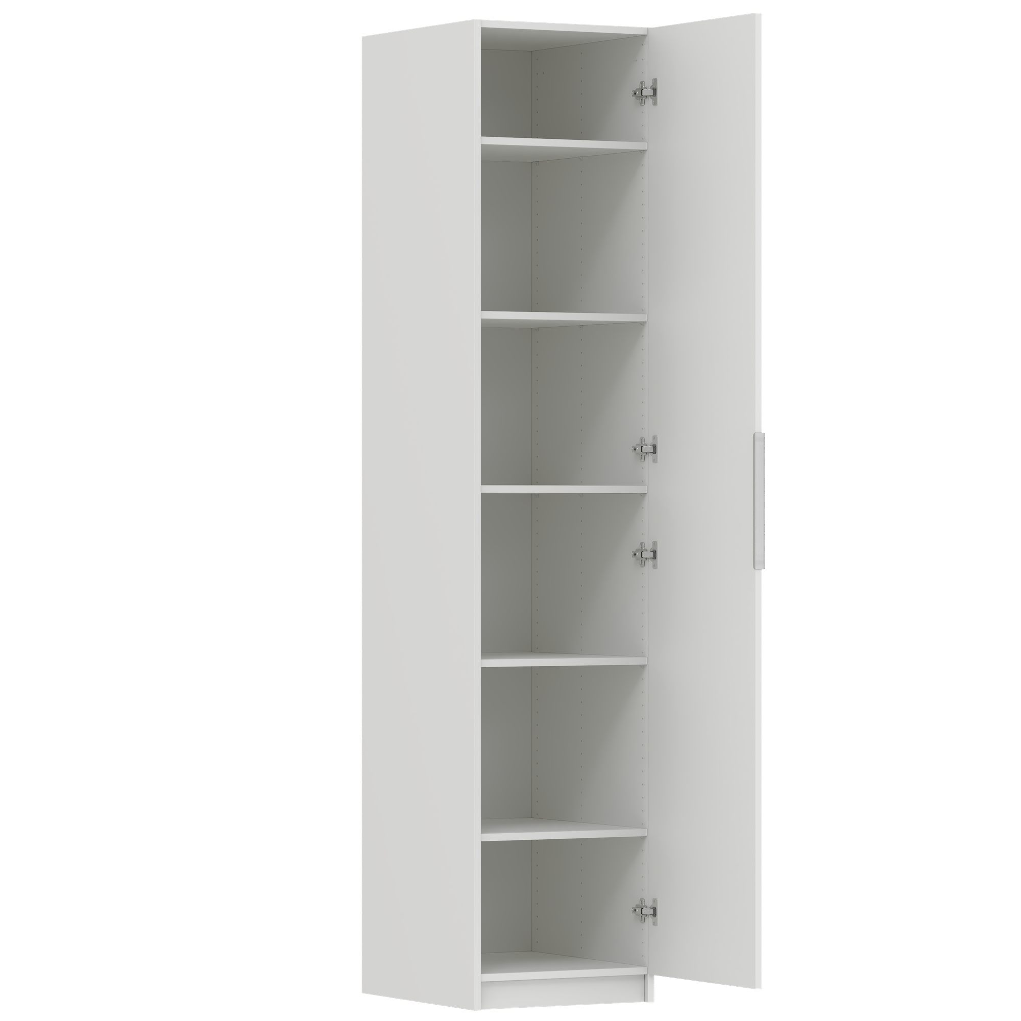 Шкаф для одежды Eksa/Berga c 5-ю полками, ШхГхВ 50х60х236 см, белый