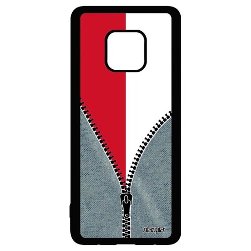 фото Красивый чехол на // huawei mate 20 pro // "флаг монако на молнии" патриот страна, utaupia, серый