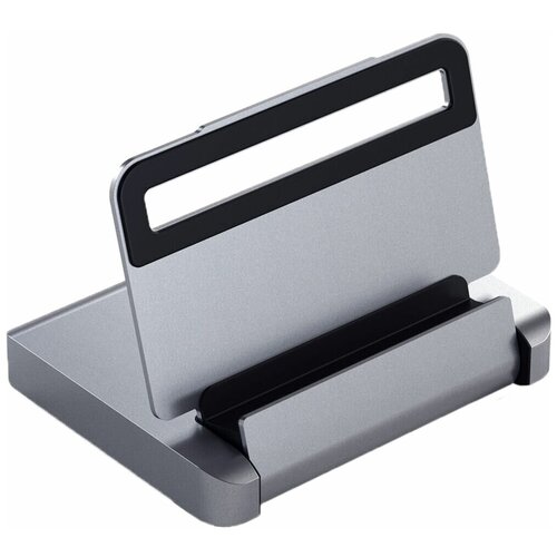 Хаб-Подставка Satechi Aluminum Stand Hub for iPad Pro - Space Gray. Материал алюминий. Цвет серый космос (ST-TCSHIPM) kickstand side stand for honda cbr650r 2018 2020 cbr650f 2014 2018 cbr500r cbr300r stand enlarger support extension enlarger pad