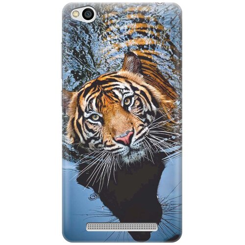 фото Re:pa накладка transparent для xiaomi redmi 3 с принтом "тигр купается"