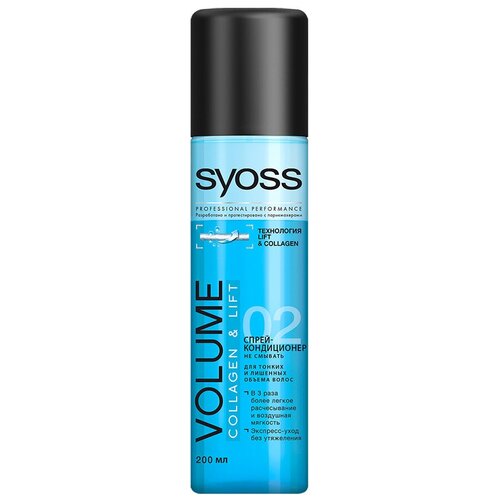 Спрей-кондиционер Syoss Volume Collagen для тонких и лишенных объема волос, 200 мл