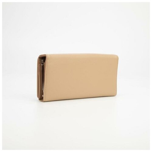 фото Кошелёк женский, 3 отдела на магнитах, цвет бежевый nemarket