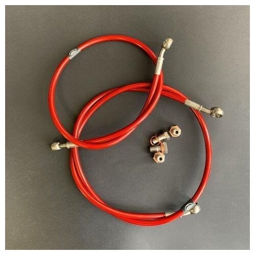 Армированный шланг тормозной для Suzuki SV1000S Faired Model 2003-2006 Передние, последовательная схема, два шланга