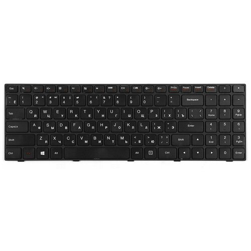 Клавиатура для ноутбука Lenovo IdeaPad 100-15 100-15IB 100-15IBY Series Плоский Enter Черная с черной рамкой Смещенное крепление PN SN20K65119 75000₽