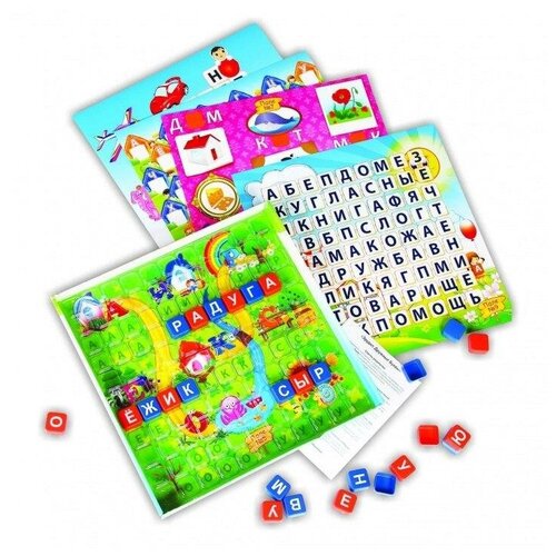 Настольная игра биплант 10006 Эрудит дружные буквы, игровое поле прозрачное дружные буквы