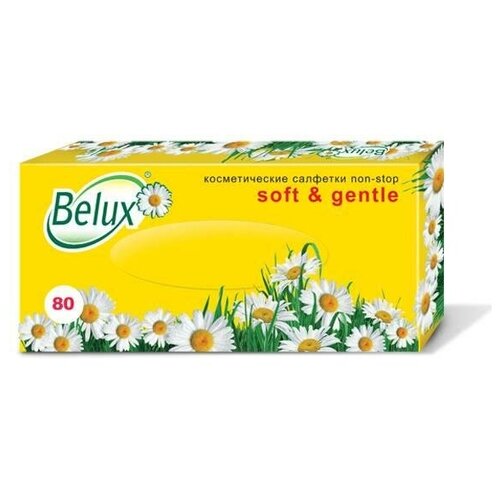 Салфетки косметические 21x195см 2-слойные Belux белые 80шт 398₽