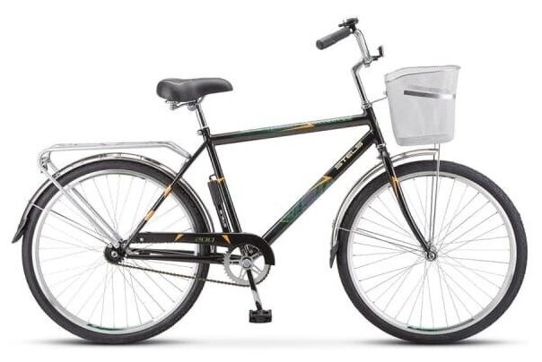 Уцененный городской велосипед Stels Navigator 200 Gent 26 Z010 (2020) черный + корзина