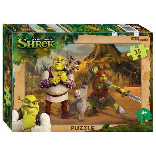 Степ Пазл / Пазл Shrek (DreamWorks, Мульти), 35 деталей степ пазл пазл shrek dreamworks мульти 35 деталей