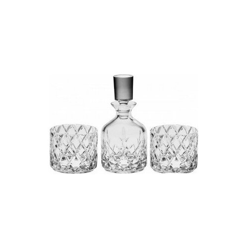 Подарочный набор для виски Crystal Bohemia, штоф и 2 бокала арт: 736