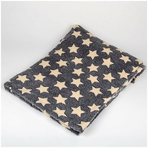 фото Плед бамбук звездочки, бежевый, 180*200 см bozhong home textile