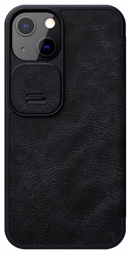Кожаный чехол-книжка Nillkin Leather Qin Pro c защитой камеры для iPhone 13 черный