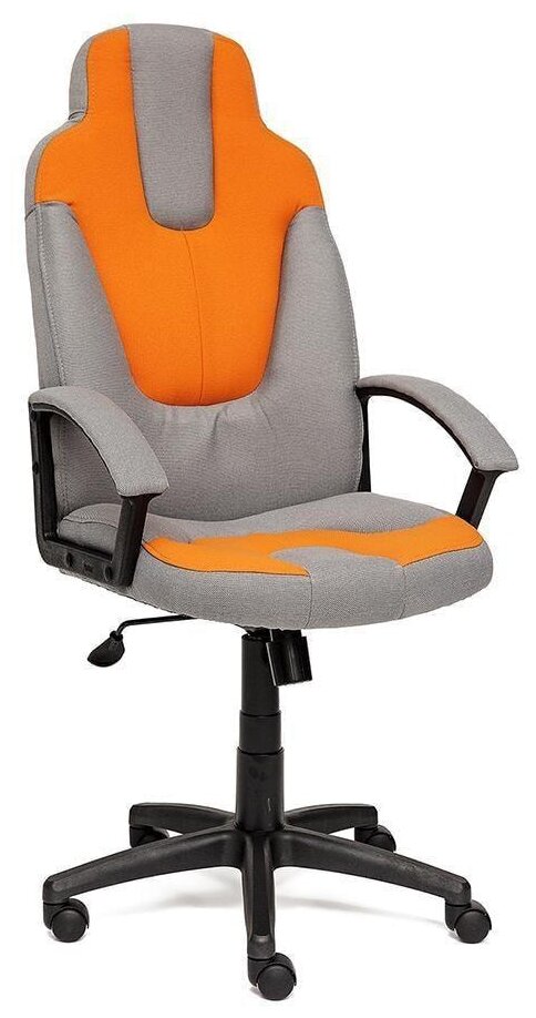 Кресло компьютерное Neo 3, Цвет обивки: оранжевый, серый, Цвет корпуса: черный