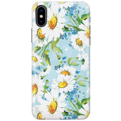фото Gosso ультратонкий силиконовый чехол-накладка для apple iphone xs / x с принтом "поле ромашек"
