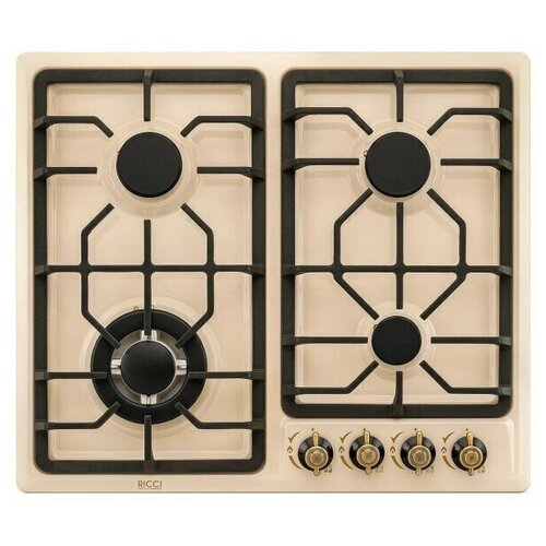 Встраиваемая независимая газовая 4х конфорочная поверхность RICCI HBS4513R 899000₽