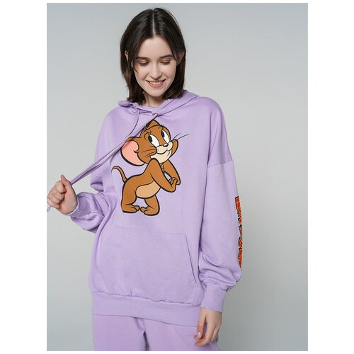фото Толстовка с капюшоном твое 79611 размер m, сиреневый, women