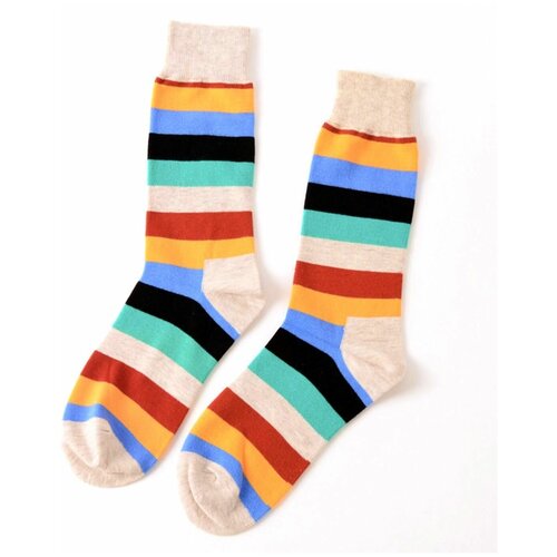 Носки 2beMan, размер 39-45, мультиколор 6 цветов мужские деловые хлопковые цветные полосатые носки дышащие носки повседневные однотонные модные носки