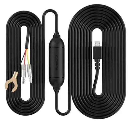 Кабель прямого подключения Xiaomi (Mi) DDPai N3 / N3 GPS Hardware Kit ,с MicroUSB на 3 клеммы , черный